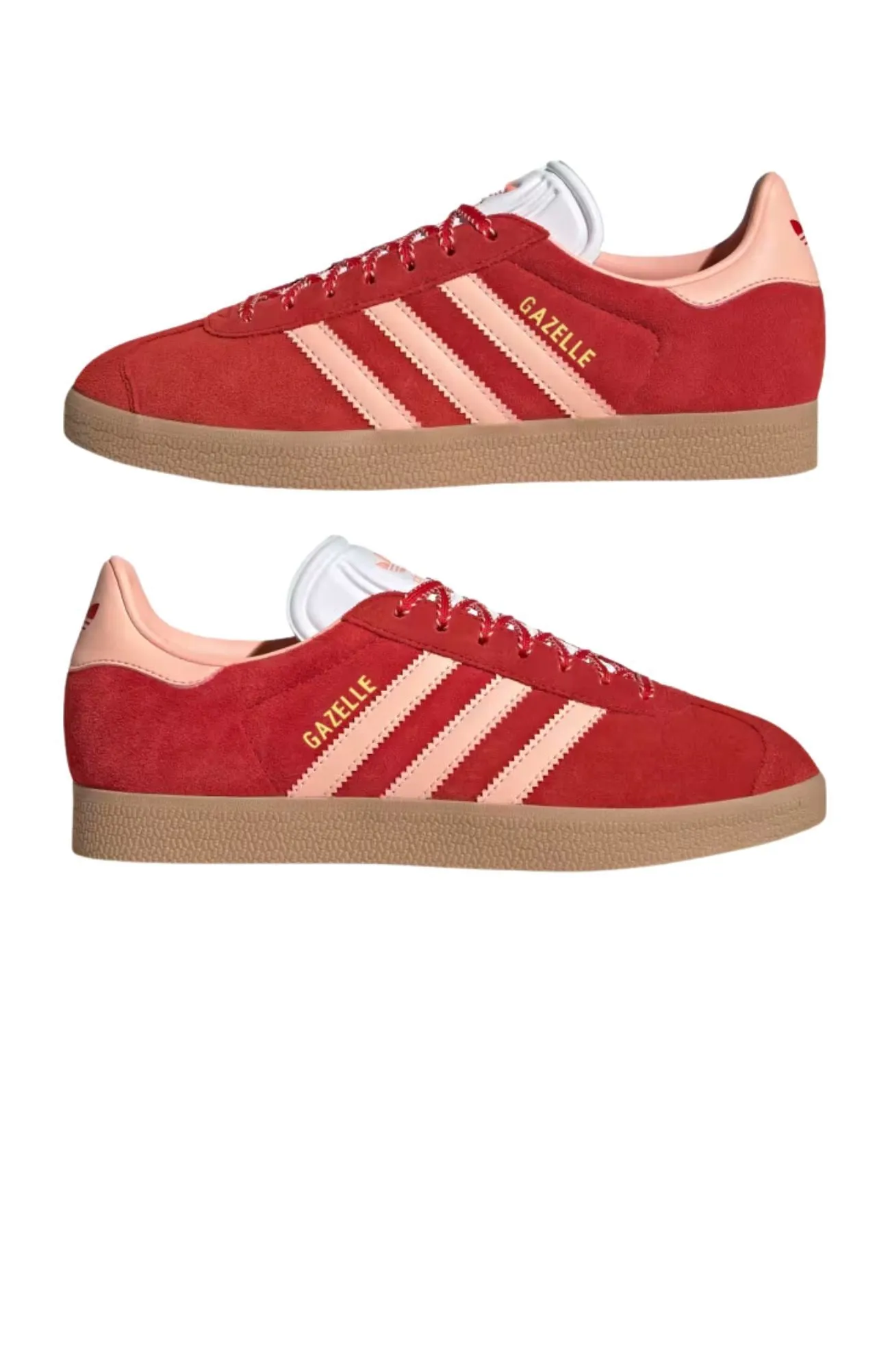 Gazelle W Better Scarlet Glow Pink Gold Adidas By Stella Mccartney Dropset Training Shoes
