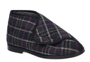 GBS William Mens Warm Lined Touch Fastening Slipper Bootee Gators Slippers