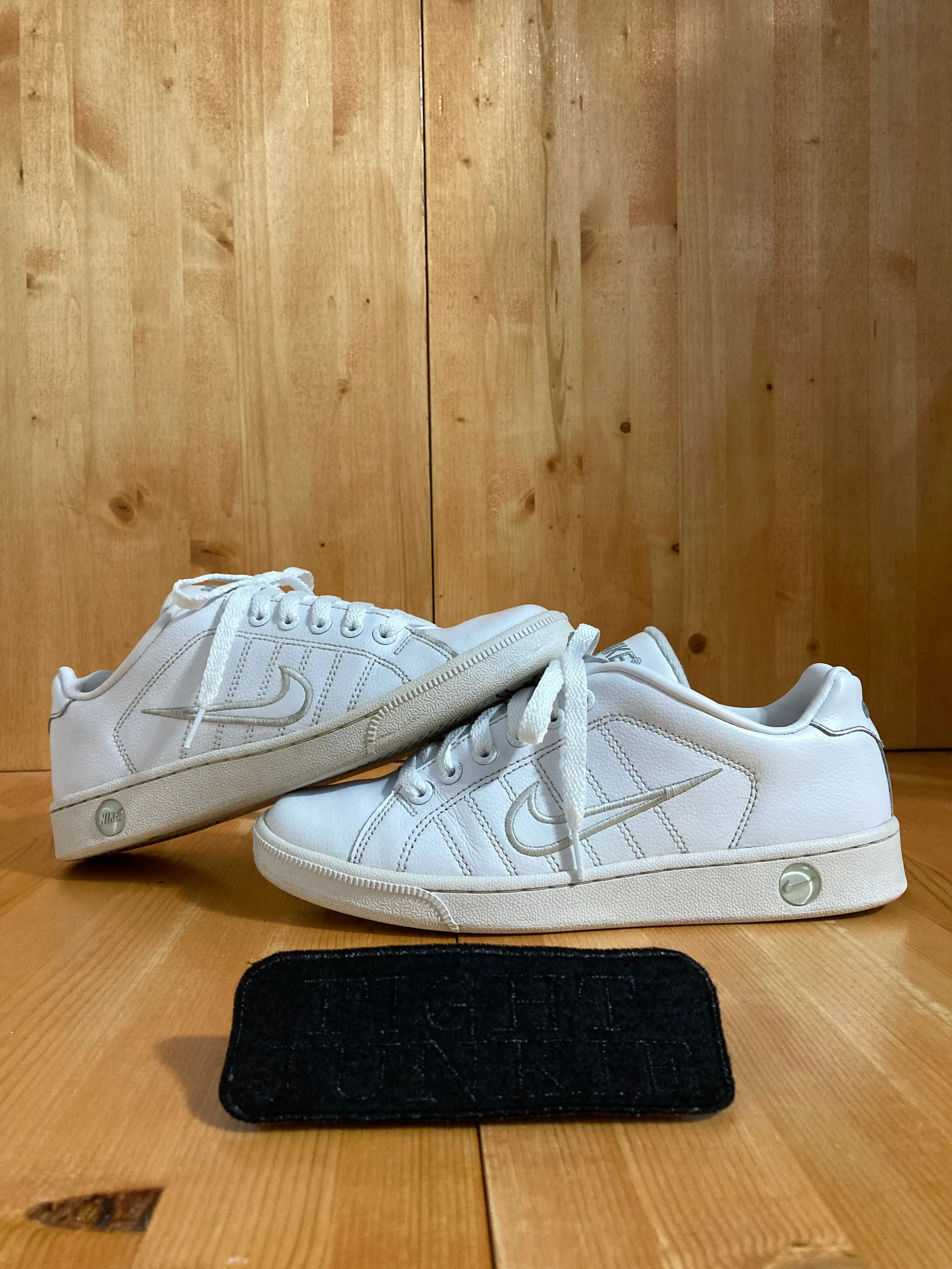 NIKE COURT TRADITION 2 Women Size 9.5 Tennis Shoes Sneakers Triple White Asics Tiger Sport Shoes