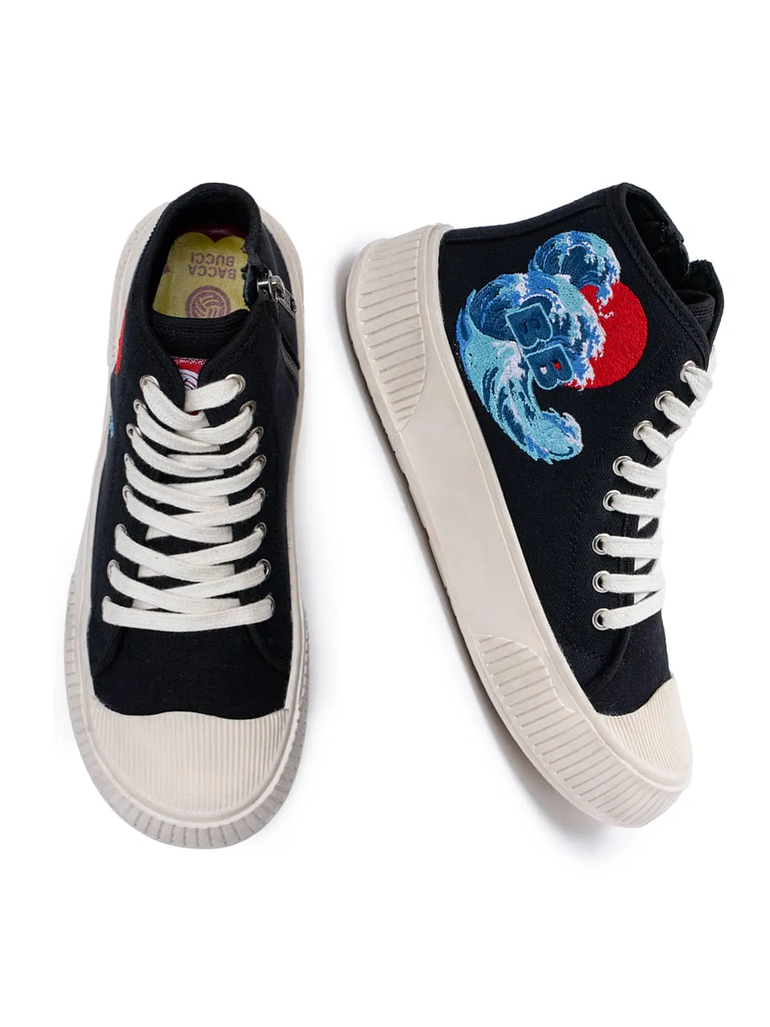 Bacca Bucci Women's High-Top Sneakers - "Kawaii Kicks" Collection Best Sneakers Flat Feet