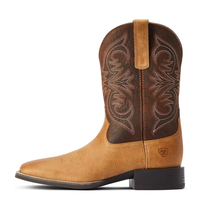 Ariat Sport Pardner Matte Tan Buck Western Boot Equine Bell Boots