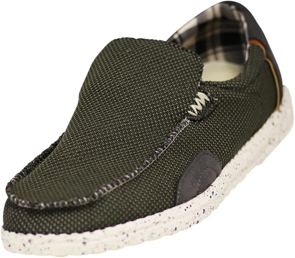 NORTY - Mens Lightweight Loafer Slip On Lace Up Boat Shoe Cloudshark Slides