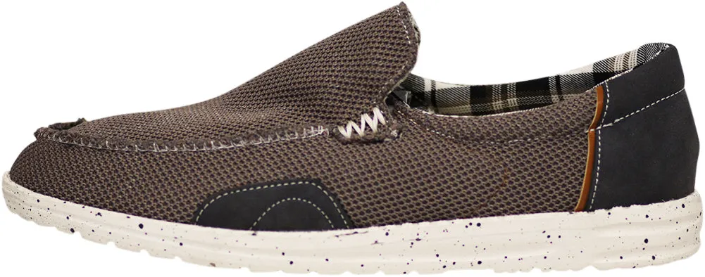 Silver Slippers Gym NORTY - Mens Lightweight Loafer Slip On Lace Up Boat Shoe