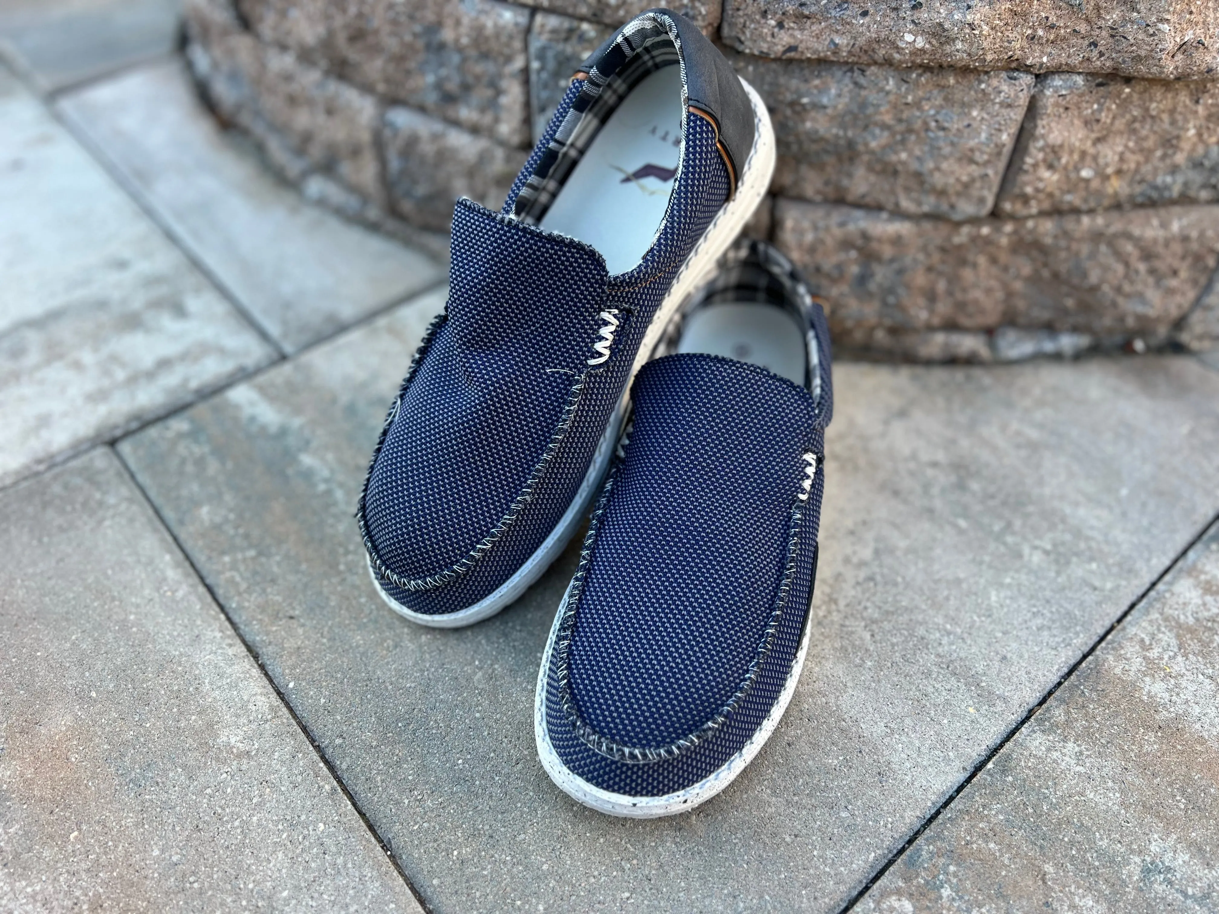 Vent Slippers NORTY - Mens Lightweight Loafer Slip On Lace Up Boat Shoe