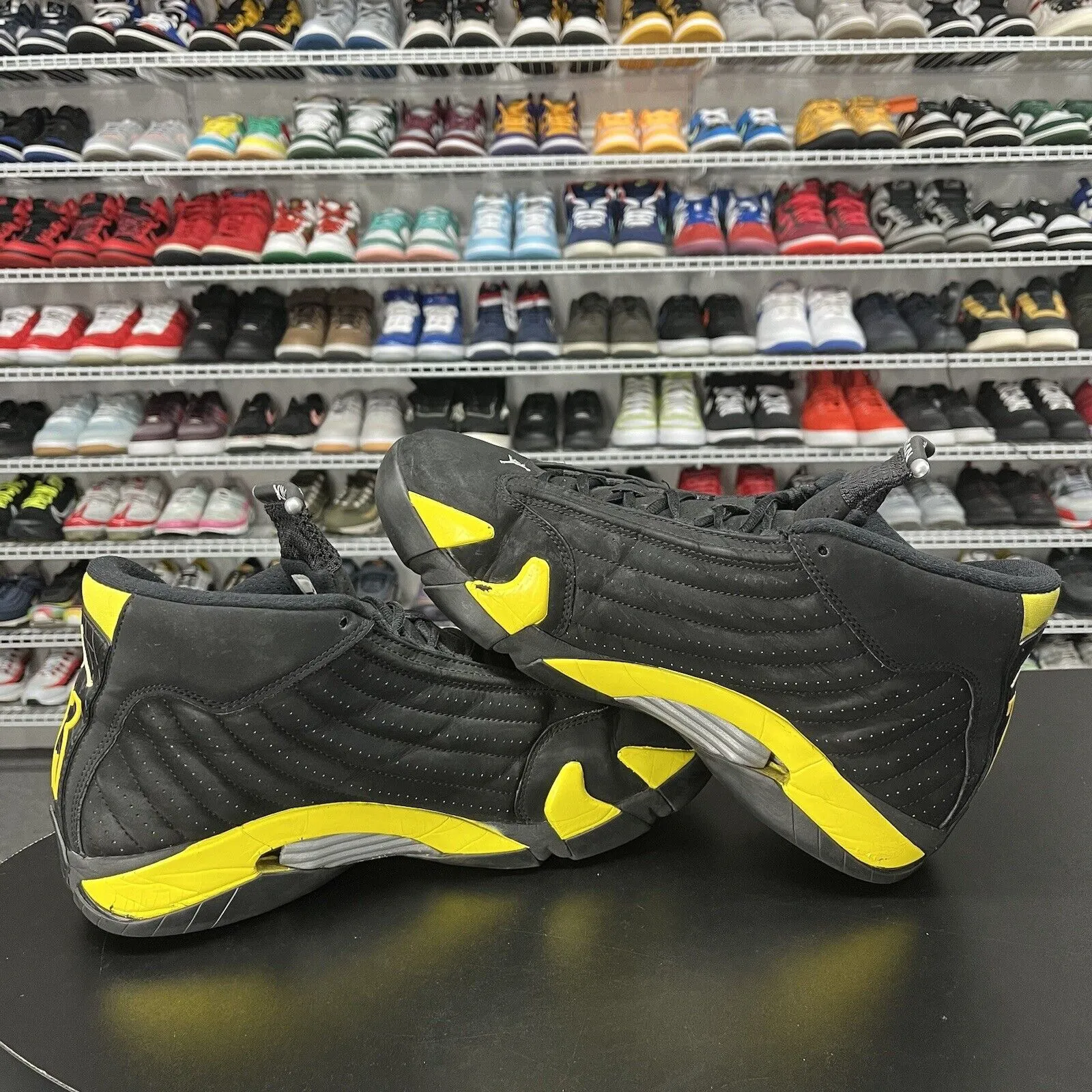 Nike Air Jordan Retro 14 Thunder 2014 487471-070 Mens Size 12 Asics Volleyball Shoes Uk