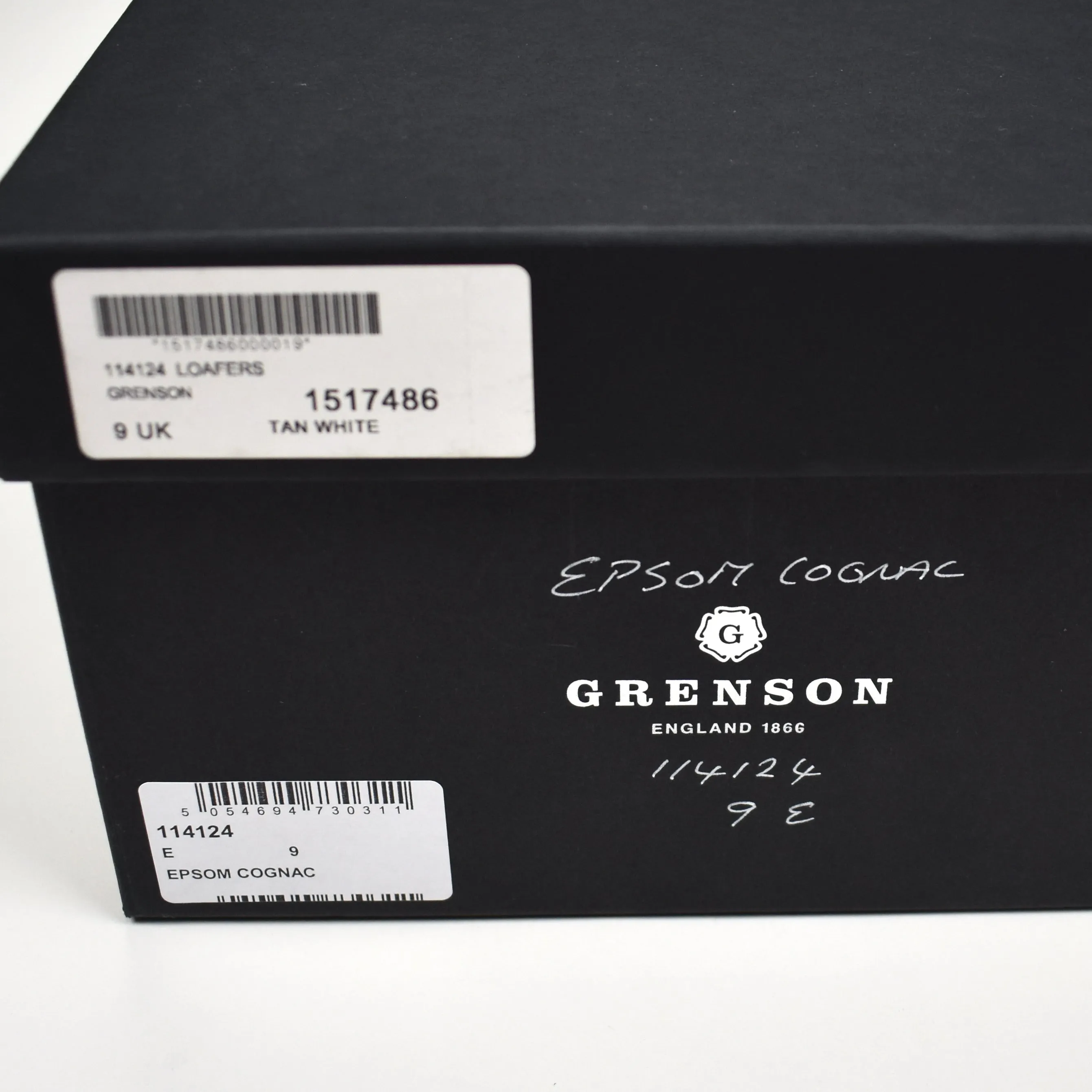 Tik Tok Slippers Grenson - Cognac Tan/White Leather Epsom Penny Loafers