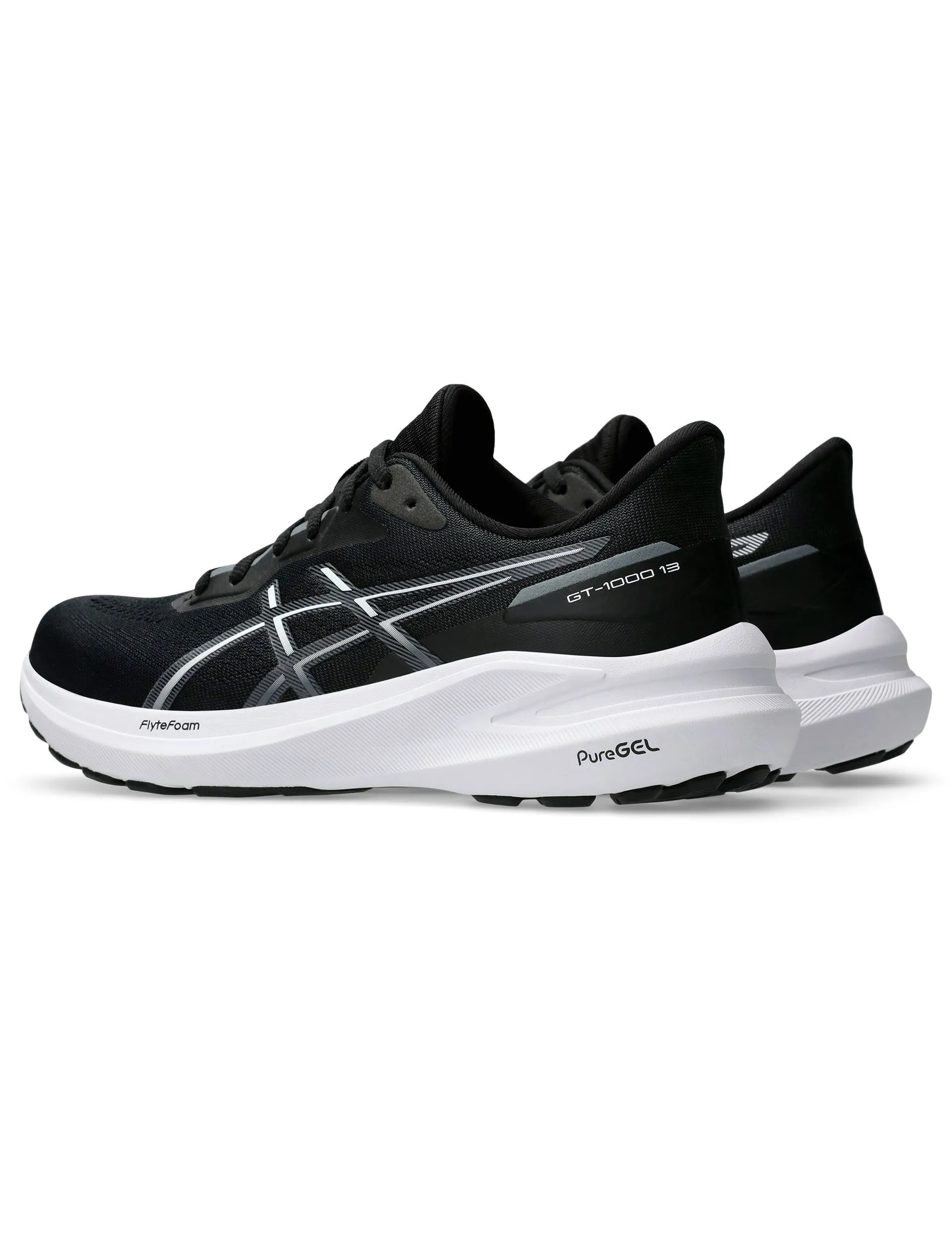 Best Support Asics Running Shoes GT-1000 13 - Black/White
