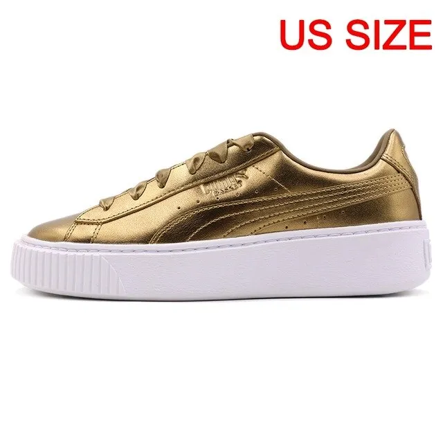 Best Asics Shoes For Marathon Training Original New Arrival  PUMA BASKET PLATFORM LUXE Women's Skateboarding Shoes Sneakers