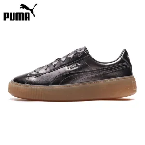 Asics Shoes For Netball Original New Arrival  PUMA BASKET PLATFORM LUXE Women's Skateboarding Shoes Sneakers