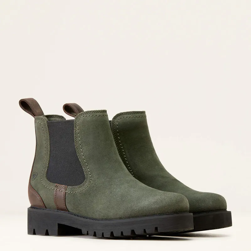 Waterproof Kayak Shoes Ariat Women's Wexford Lug Waterproof Chelsea Boot in Forest Night