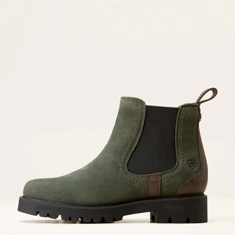 Waterproof Baseball Turf Shoes Ariat Women's Wexford Lug Waterproof Chelsea Boot in Forest Night