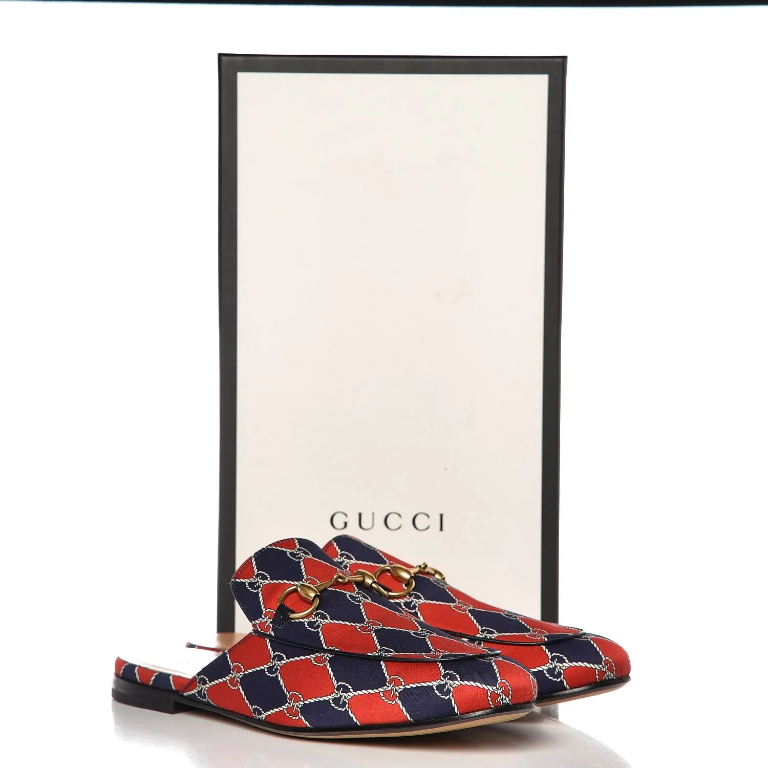 GUCCI KINGS GUCCI RHOMBUS PRINCETOWN  MULES Parachute Slippers