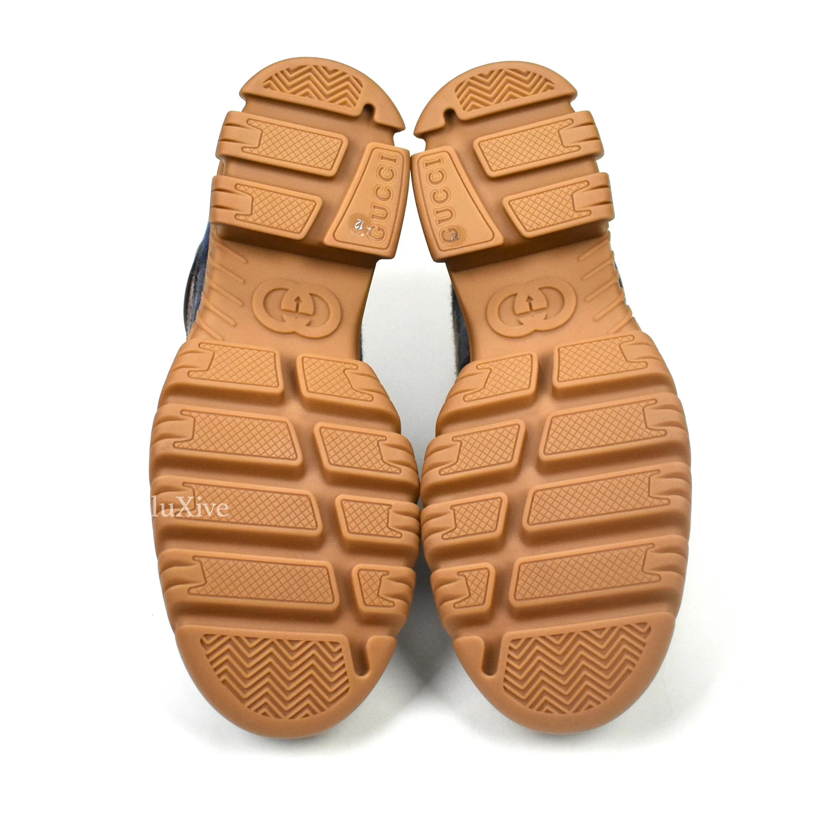 Slippers Relic Gucci - Plaid Wool / Leather Chunky Sole Hiking Boots