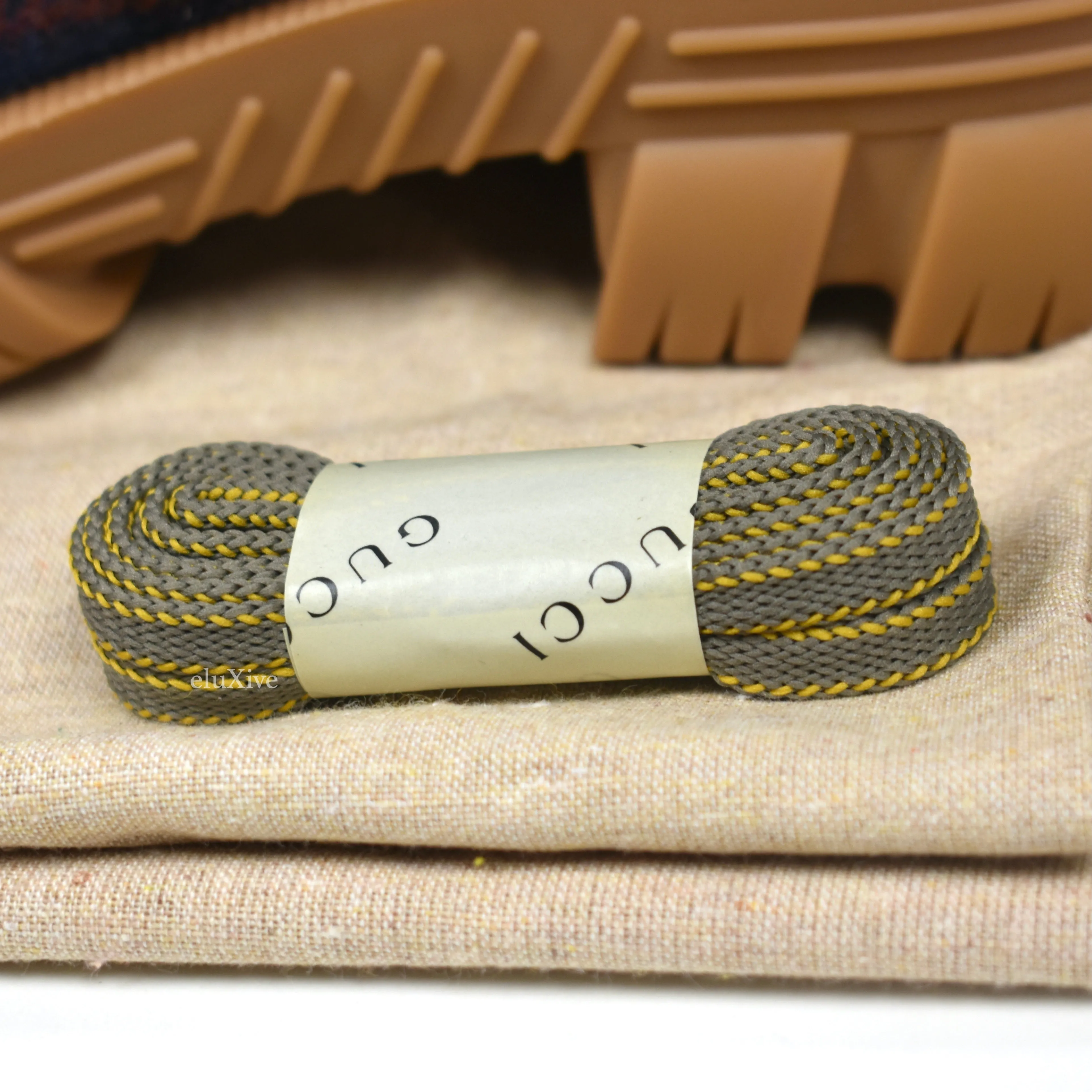 Gucci - Plaid Wool / Leather Chunky Sole Hiking Boots Comical Slippers