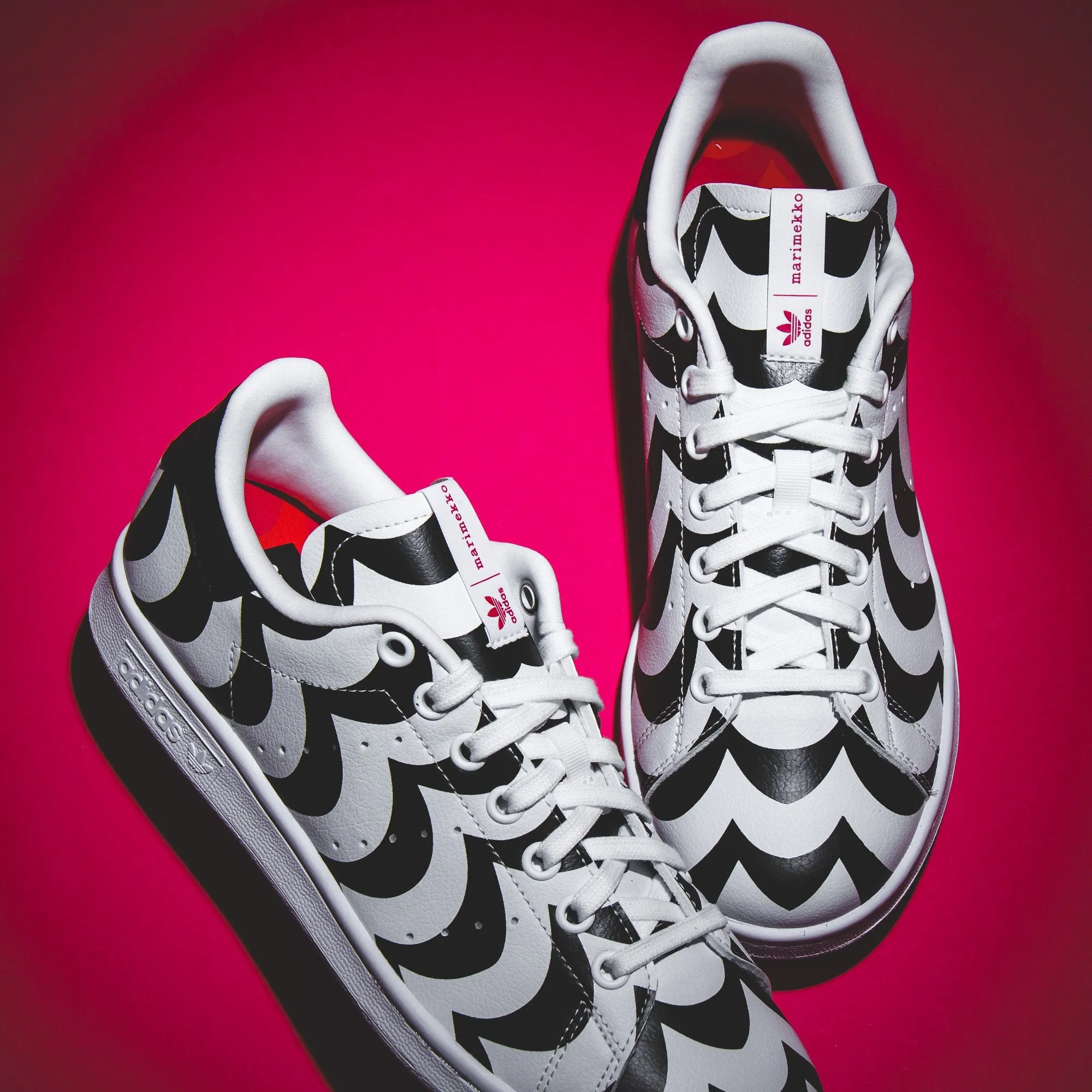 Adidas Street Shoes Adidas Originals Women Marimekko Stan Smith Black White H05757