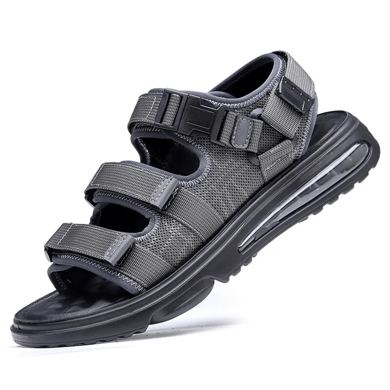 Fashion Men's Breathable Non-Slip Sandals / Luxury Male Soft Outdoor Sandals Metatarsal Sandals