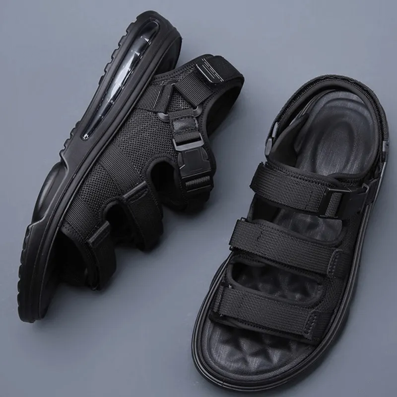 Platform Strappy Sandals Fashion Men's Breathable Non-Slip Sandals / Luxury Male Soft Outdoor Sandals