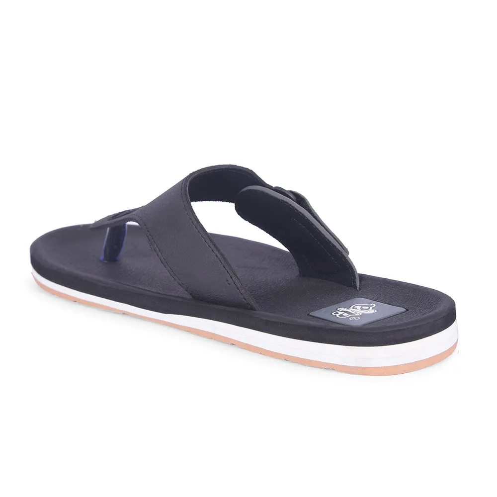 Sandals Ochi Ocho Rios A-HA Casual Black Flip Flop For Men ANCO-01 By Liberty