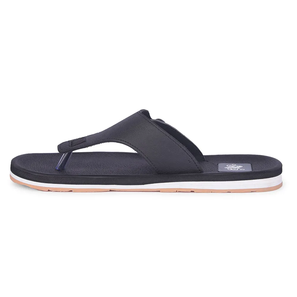 Y2k Sandals A-HA Casual Black Flip Flop For Men ANCO-01 By Liberty