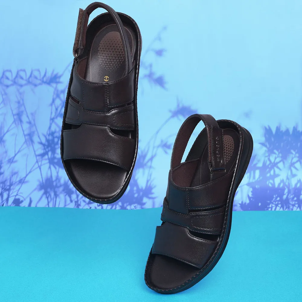 Flexus Sandals Healers Brown Casual Sandal For Men STARC-1E By Liberty