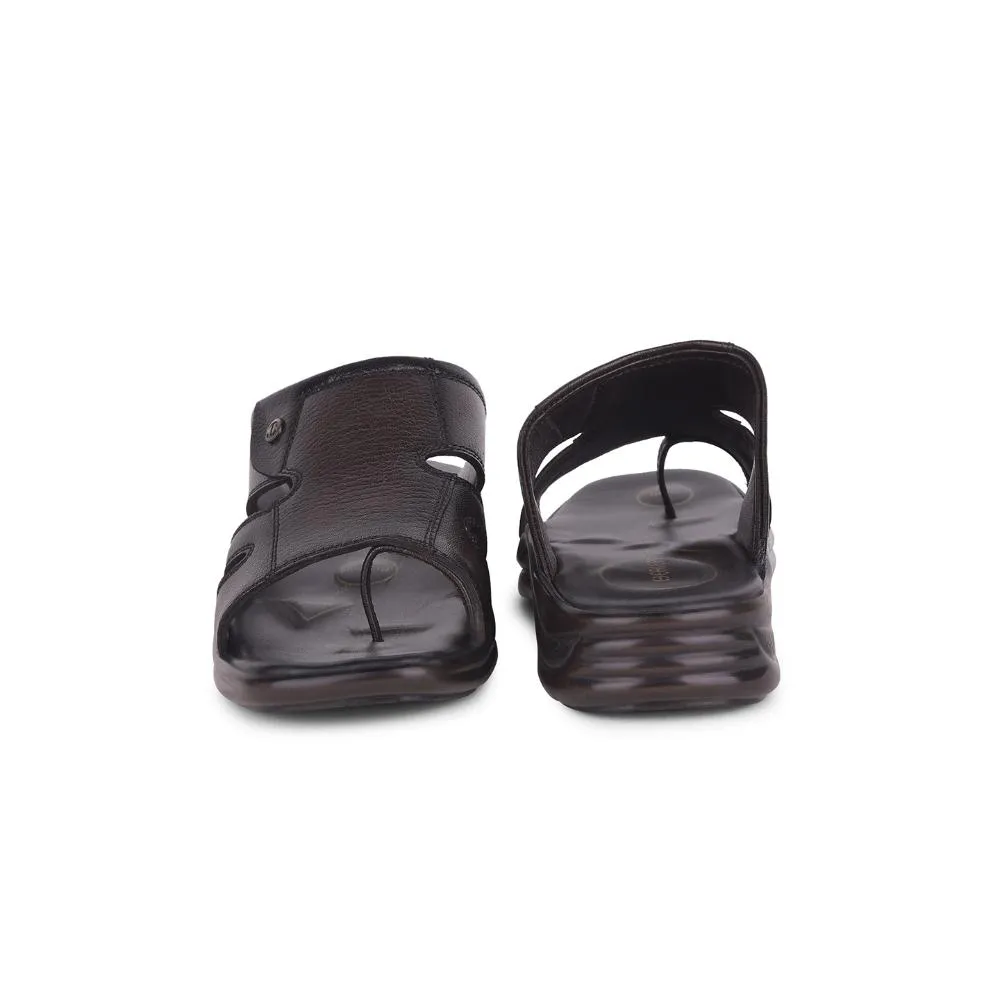 Healers Brown Casual Toe Ring Slippers For Men 2013-903 By Liberty Sandals Clipart