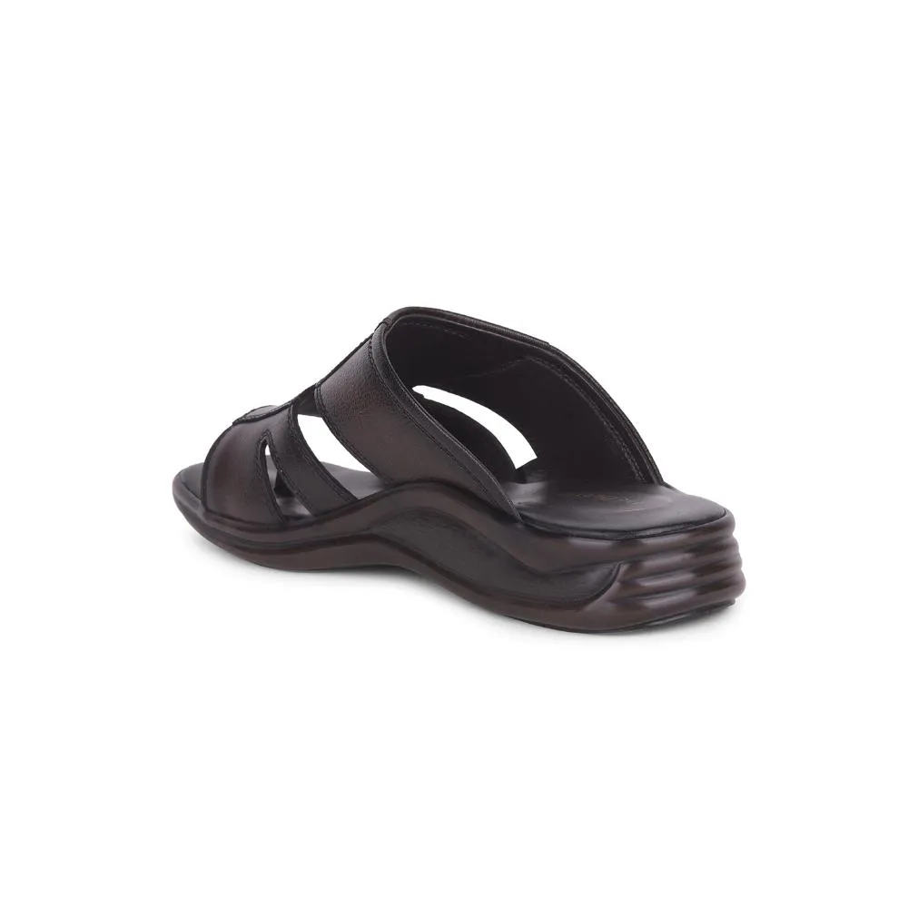 Healers Brown Casual Toe Ring Slippers For Men 2013-903 By Liberty Custom Made Sandals