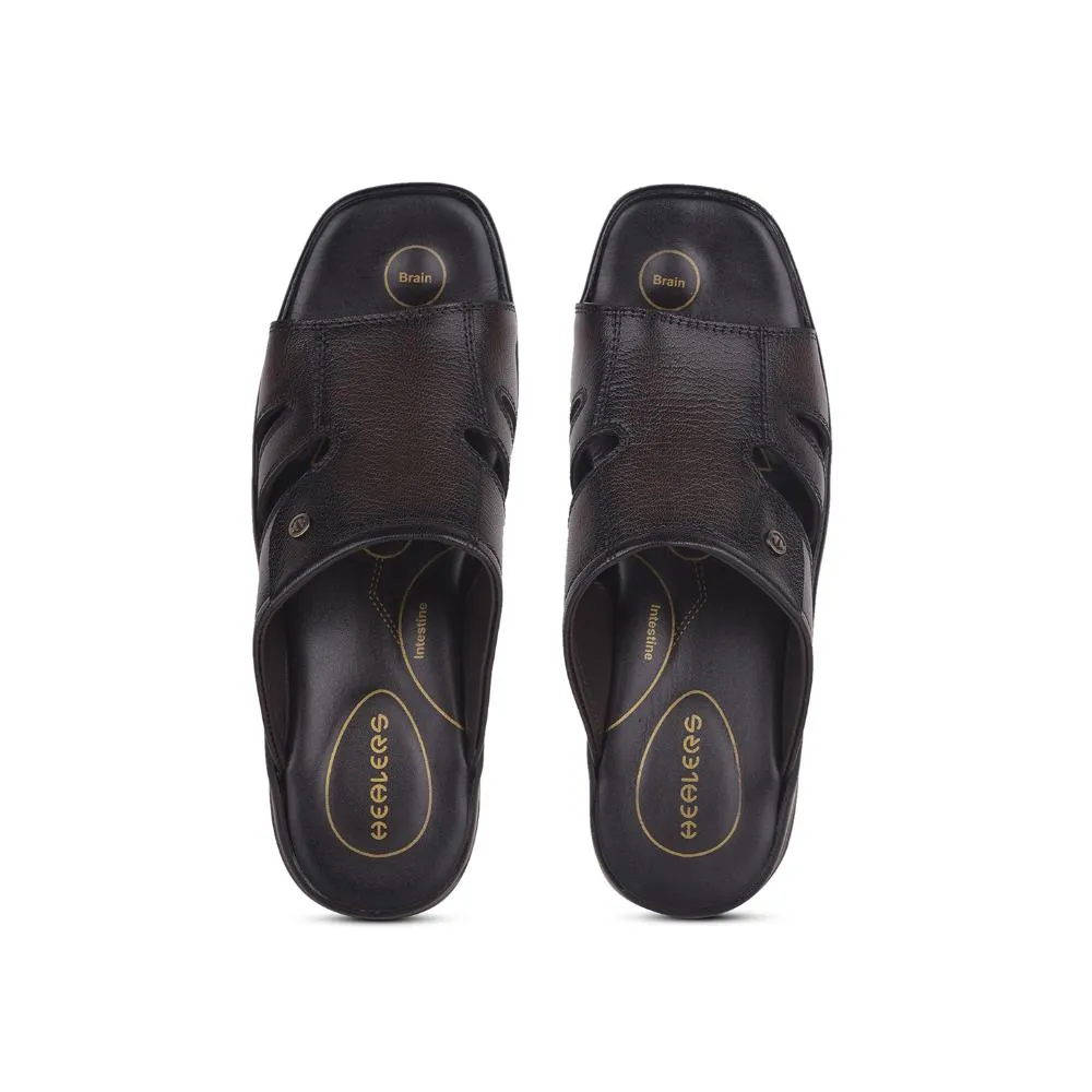 Sandals For Fallen Arches Healers Brown Casual Toe Ring Slippers For Men 2013-903 By Liberty