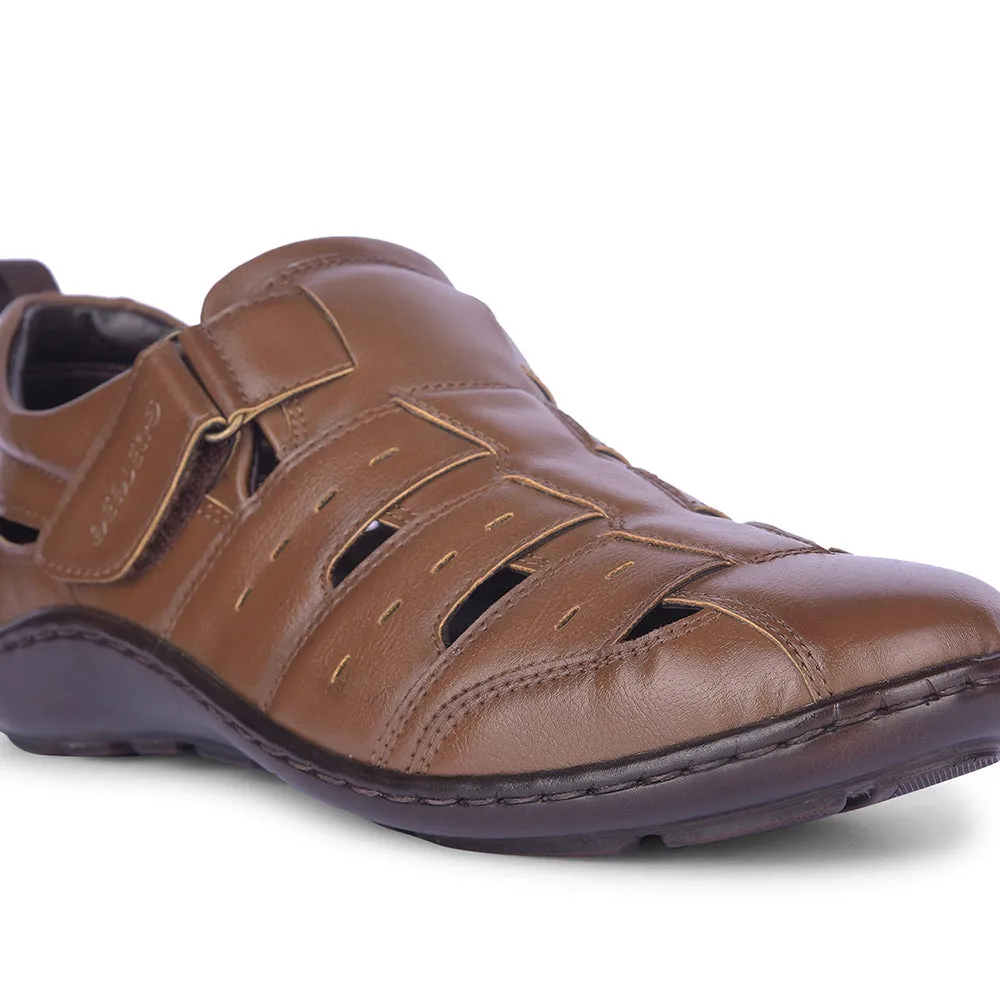 Healers By Liberty Mens LB130-500E Tan Casual Sandal Hiking Sandals With Arch Support