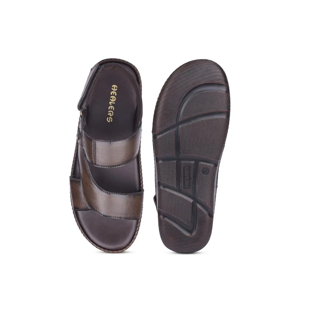 Healers By Liberty Mens VCL-103 Brown Casual Sandal Fashion Comfort Sandals