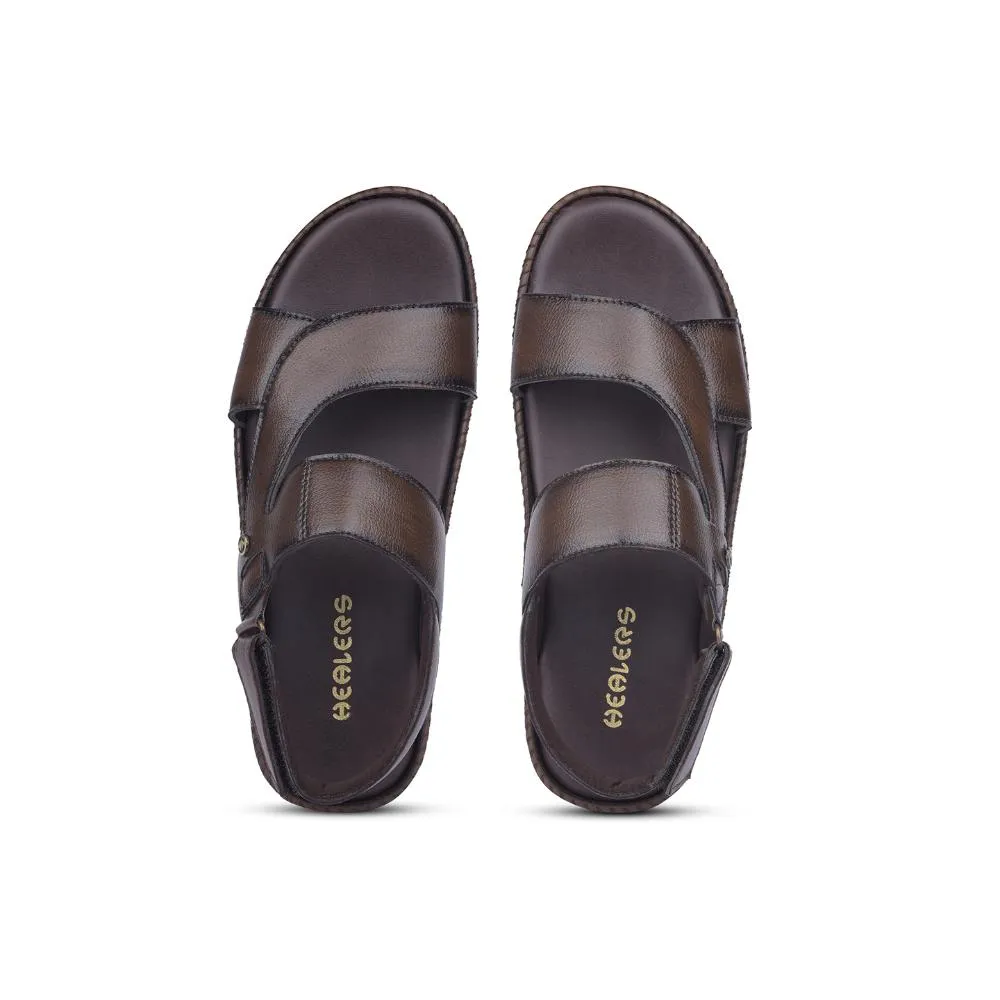 Kurt Geiger London Sandals Healers By Liberty Mens VCL-103 Brown Casual Sandal