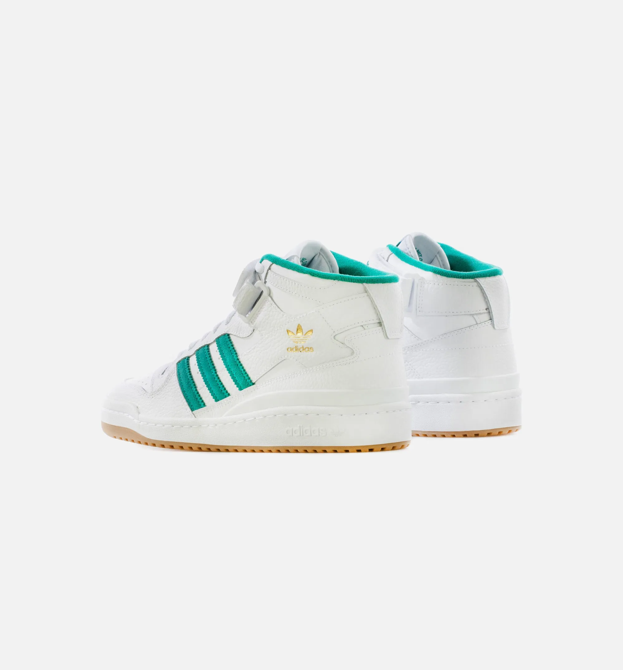 Famous Adidas Shoes Forum Mid Mens Lifestyle Shoe - Cloud White/Gold Metallic/Gum