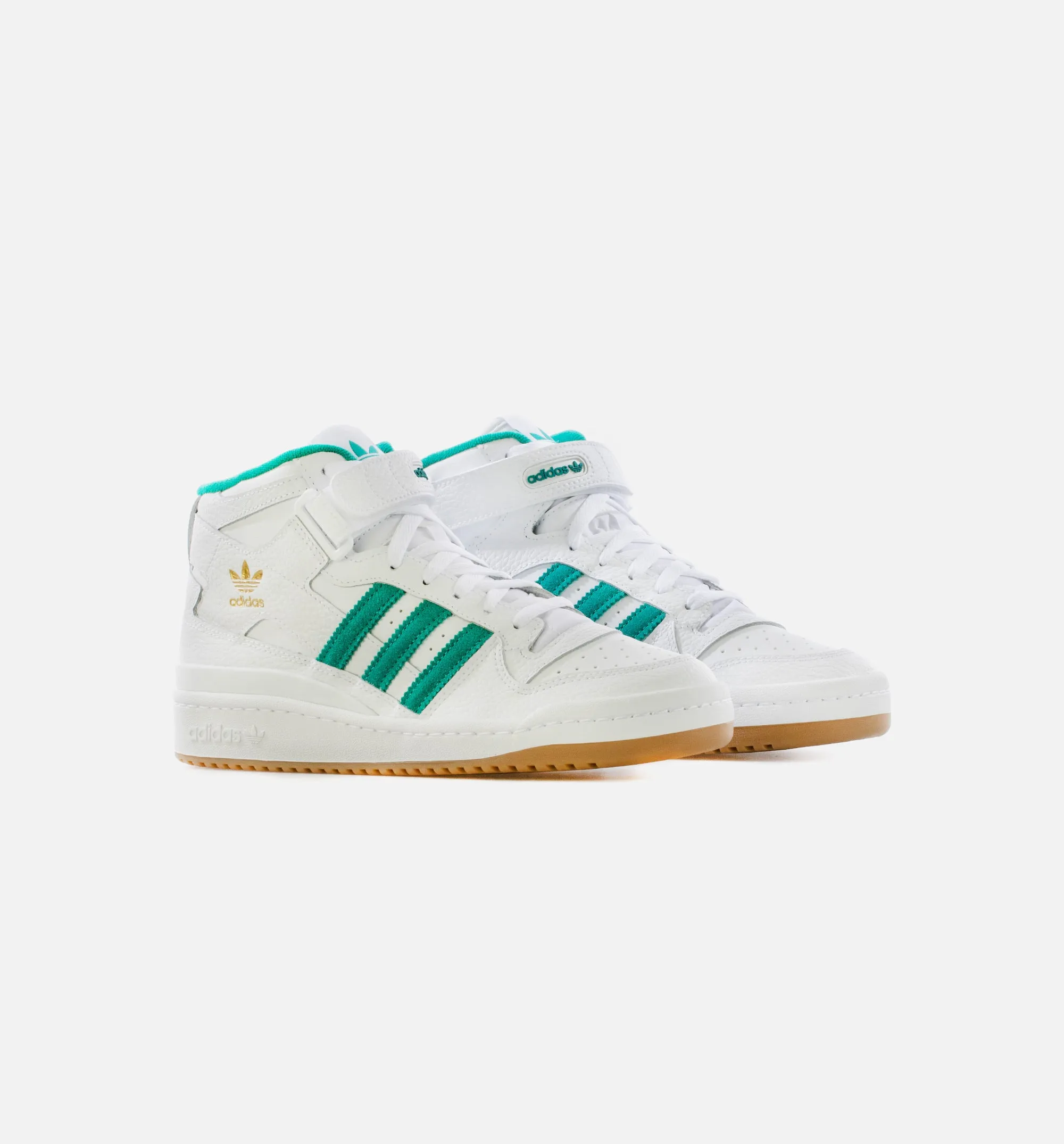 Forum Mid Mens Lifestyle Shoe - Cloud White/Gold Metallic/Gum Best Adidas Golf Shoes