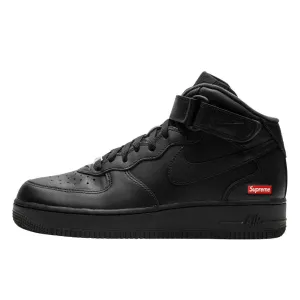 NIKE AIR FORCE 1 MID SUPREME LOGO BLACK Asics Street Style Shoes