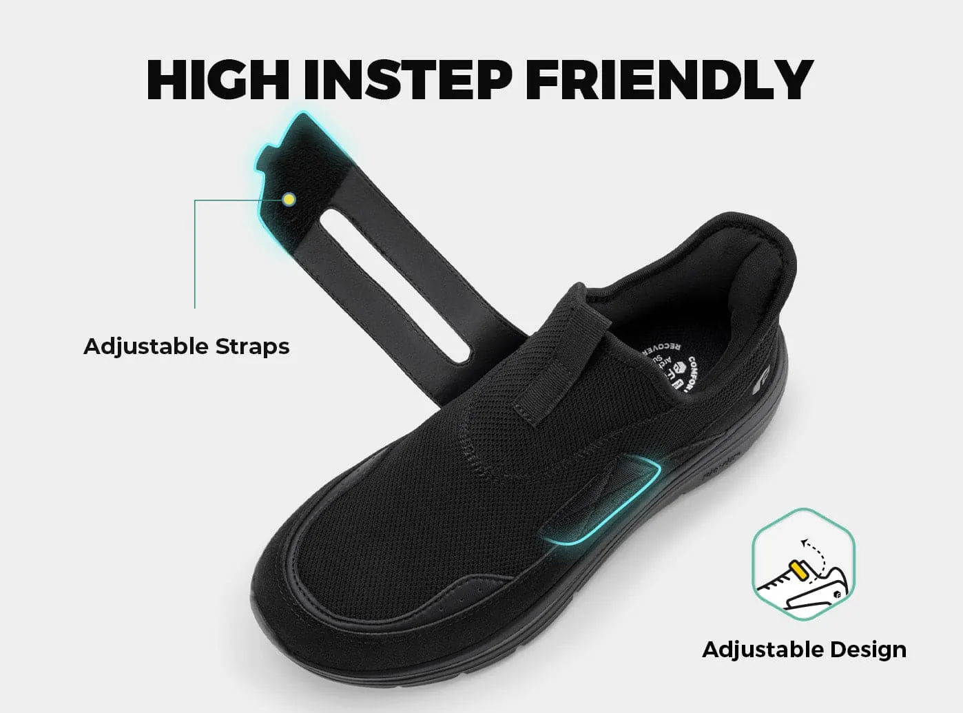 Running Shoes For Anatomically Flat Feet FitVille Men's Cloud Wanderer V5