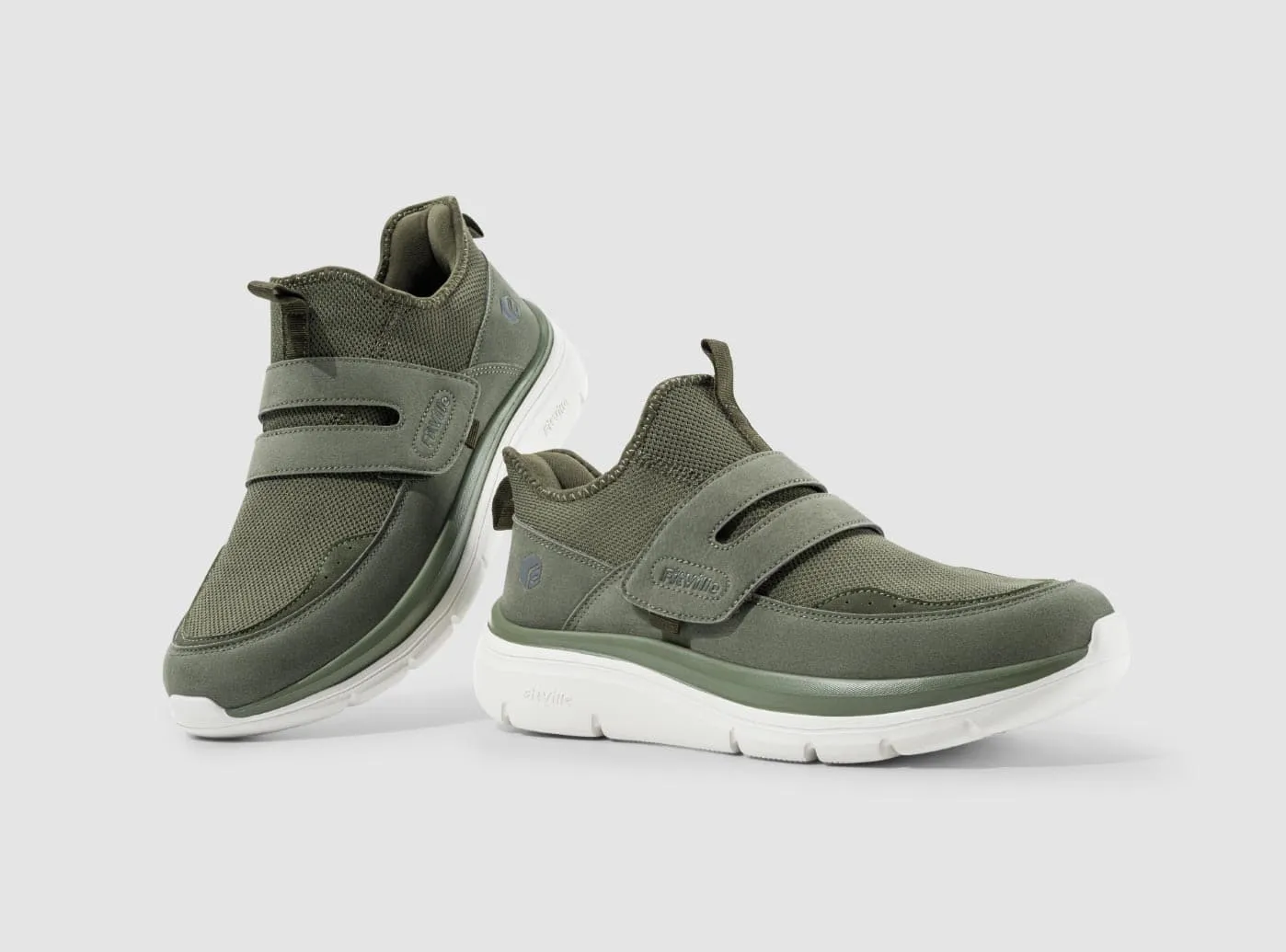 Flat Shoes Open Back FitVille Men's Cloud Wanderer V5