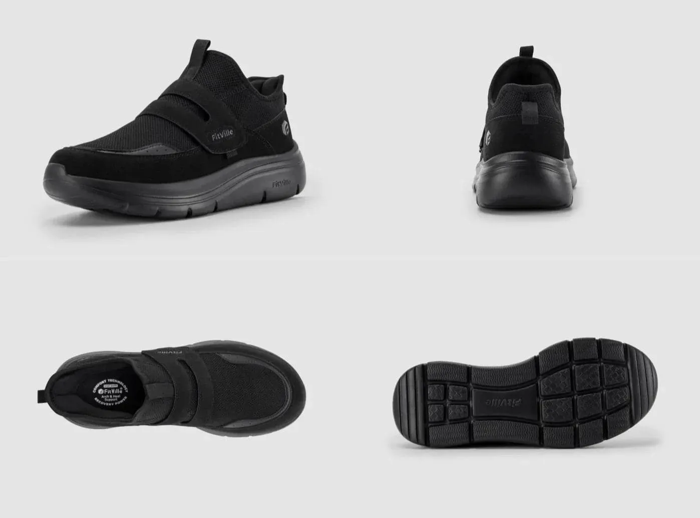 Flat Shoes And Foot Pain FitVille Men's Cloud Wanderer V5