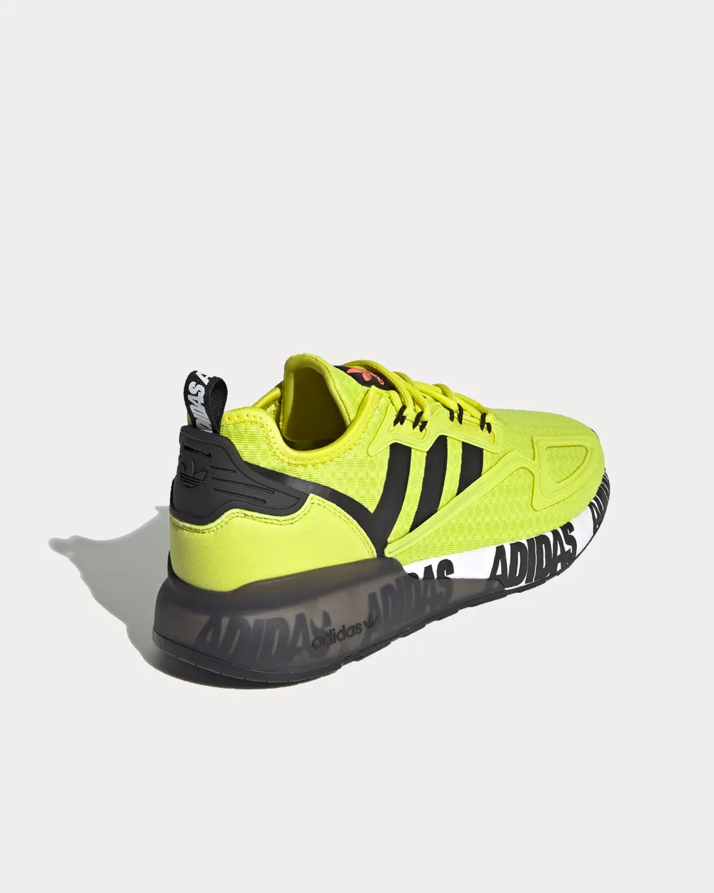 ZX 2K Boost Acid Yellow Low Top Sneakers Adidas Shoes.