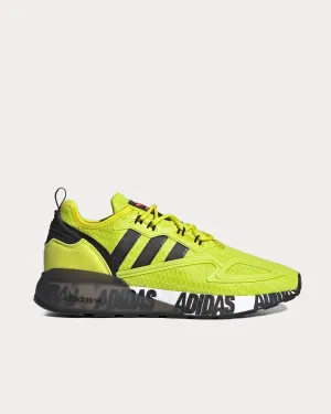 ZX 2K Boost Acid Yellow Low Top Sneakers Adidas Shoes Ad