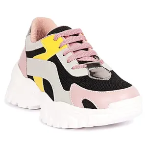 ZAPATOZ Women's Stylish Lightweight | Casual Shoes | Sneakers Black New Sneakers Shoes