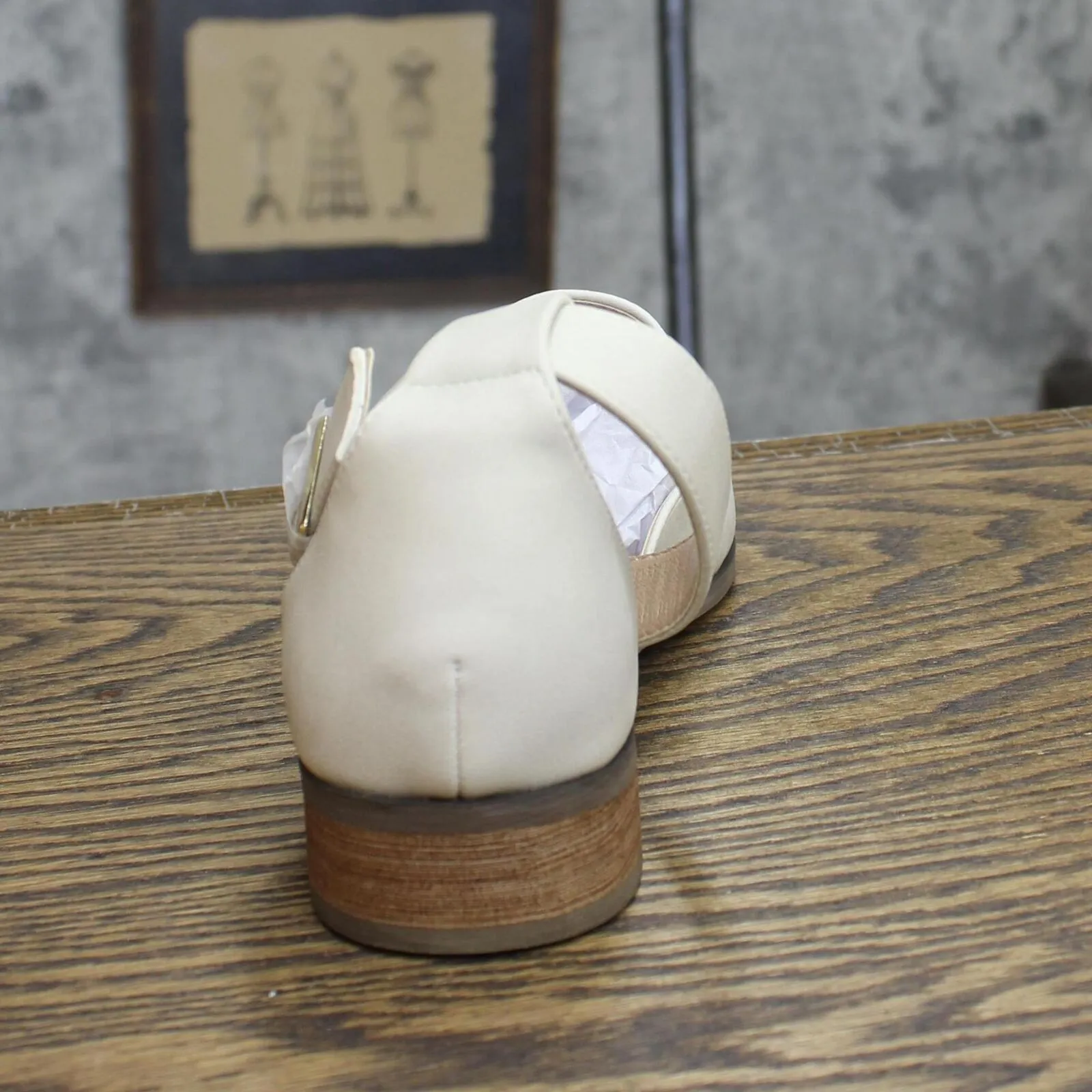 Flat Mule Shoe Journee Collection Amputee Replacement Left Shoe Only Flats Ivory Off White 8W