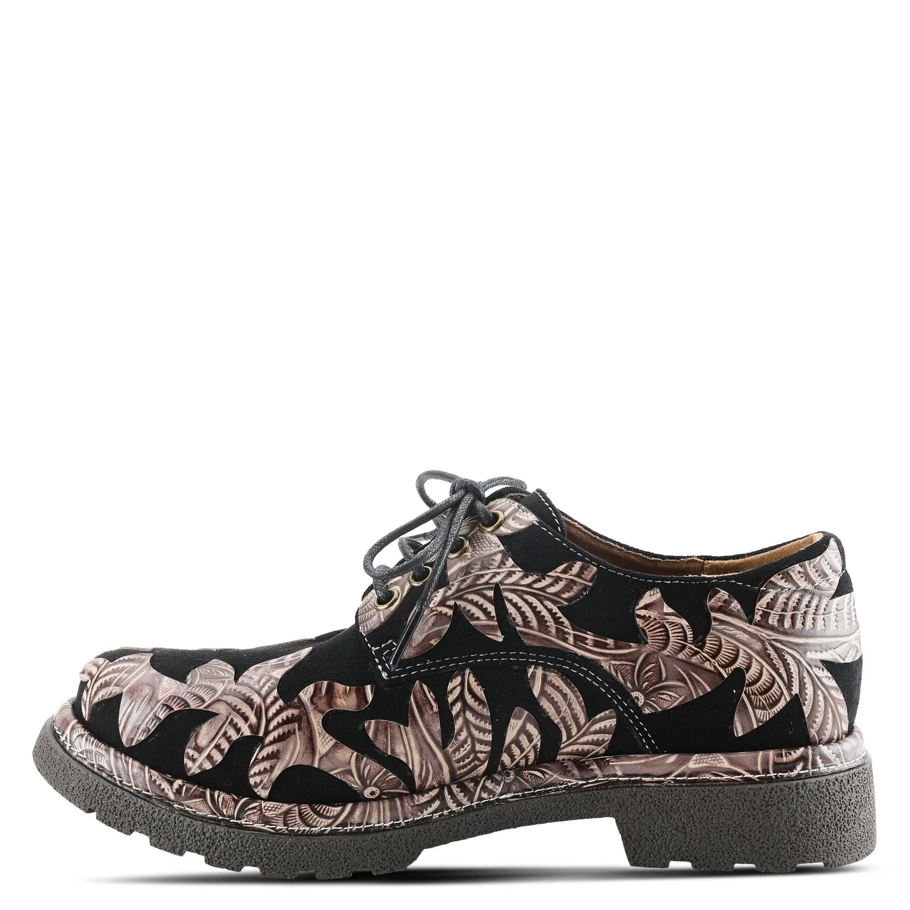 L'Artiste Women's Jigsaw Oxfords- Black Multi Casual Shoe Trends Fall 2024