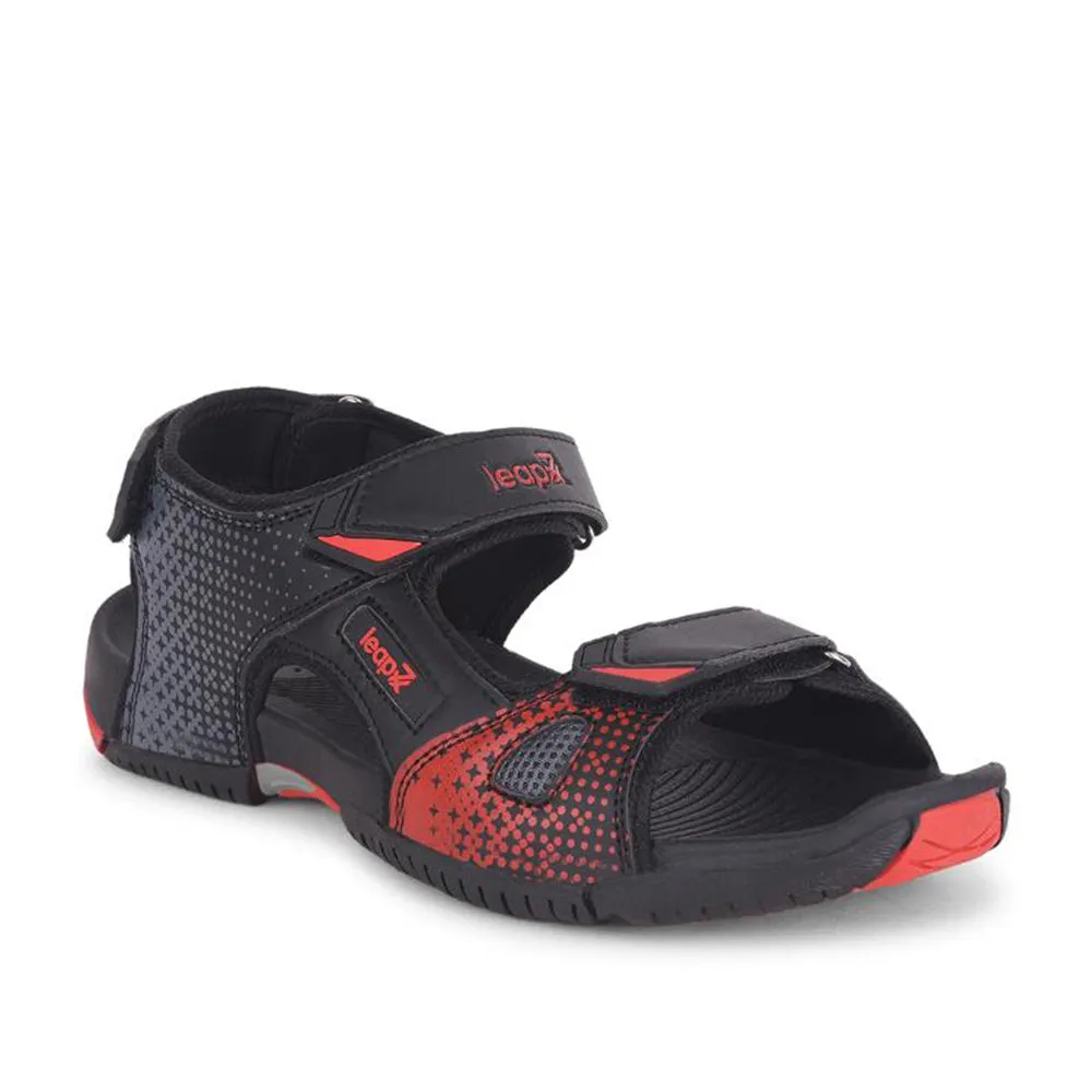 Fall Sandals Leap7x By Liberty Mens MONACO Black Sporty Casual Sandal