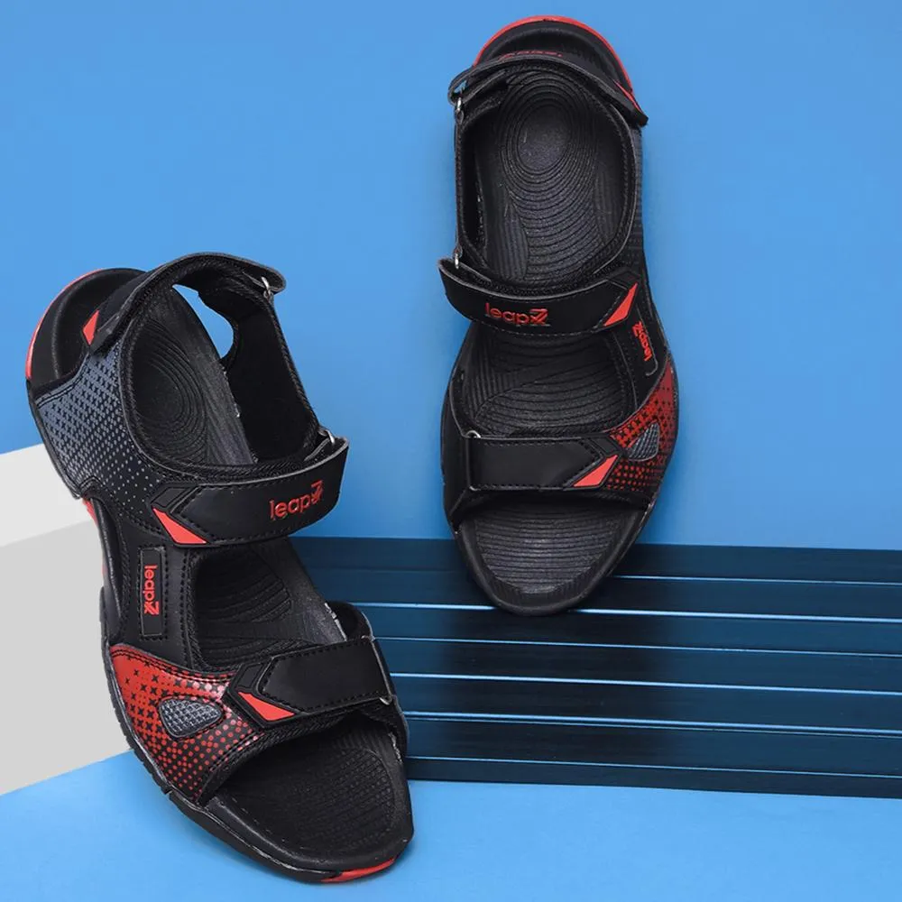 Aqua Shoes Sandals Leap7x By Liberty Mens MONACO Black Sporty Casual Sandal