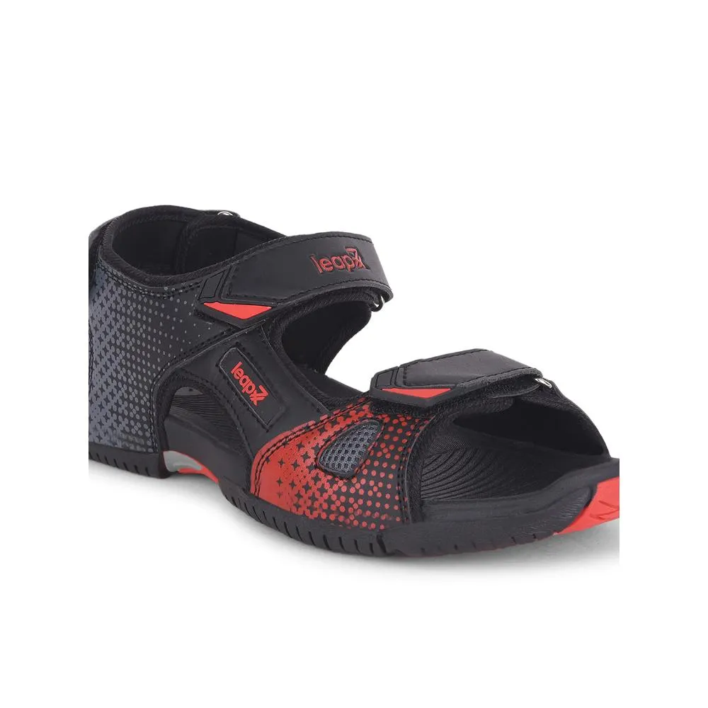 Leap7x By Liberty Mens MONACO Black Sporty Casual Sandal Fsports Sandals