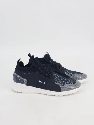 Men's Textured Sneakers,Navy 2e Casual Shoes