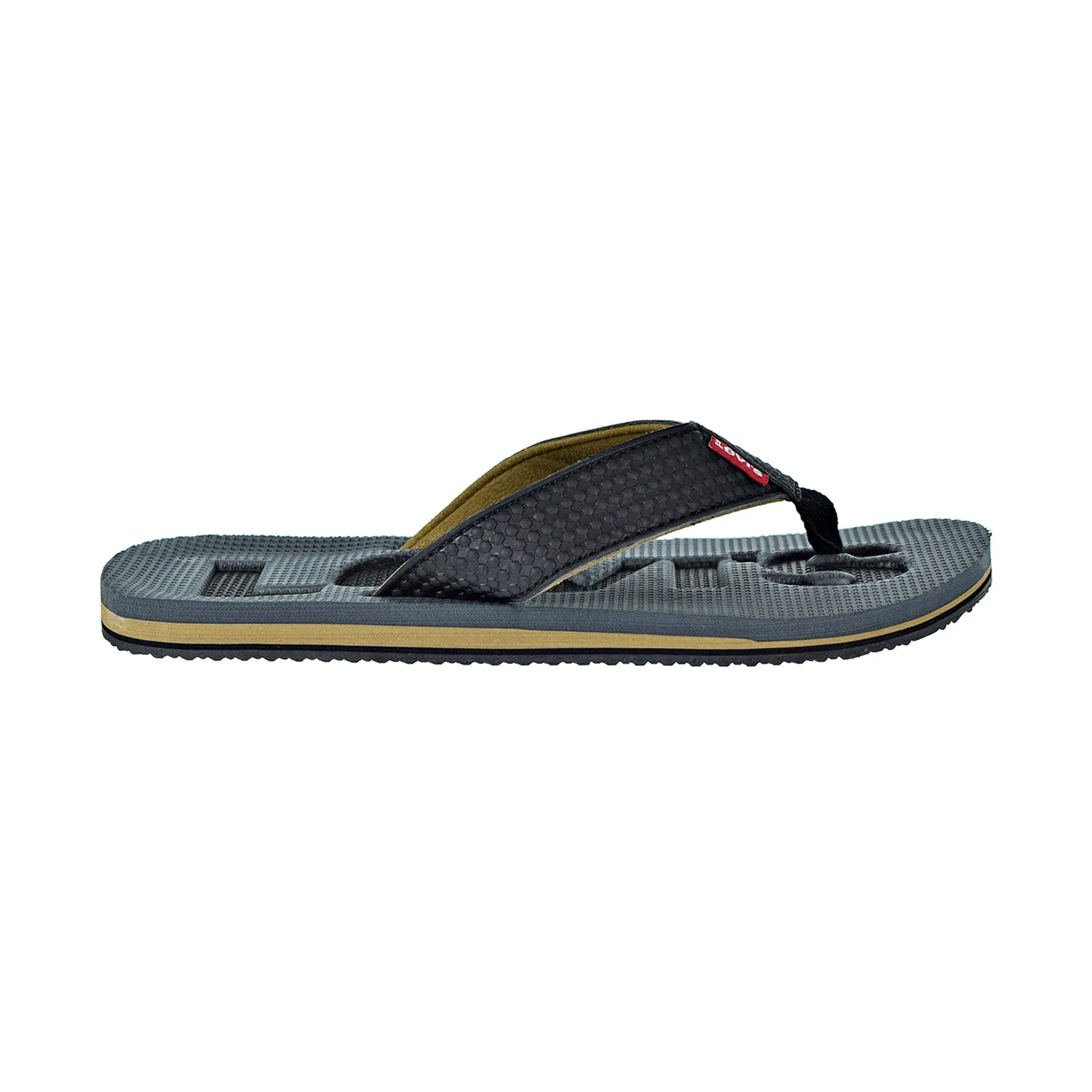 Rubber Slippers Levi's Kyle Casual Men's Sandals Dark Brown