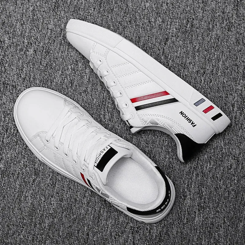 Men's Sneakers Casual Sports Shoes for Men Lightweight PU Leather Breathable Shoe Mens Flat White Tenis Shoes Zapatillas Hombre Flat Wedding Shoes Bride