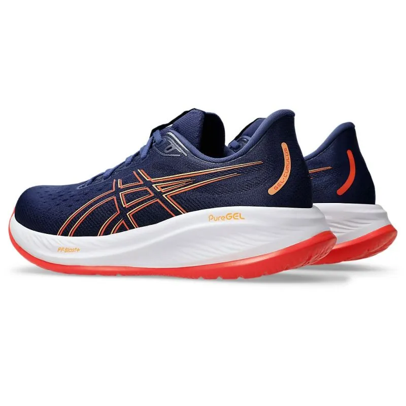 Asics Extra Wide Shoes ASICS MEN'S GEL CUMULUS 26 INDIGO/REEF RUNNING SHOES