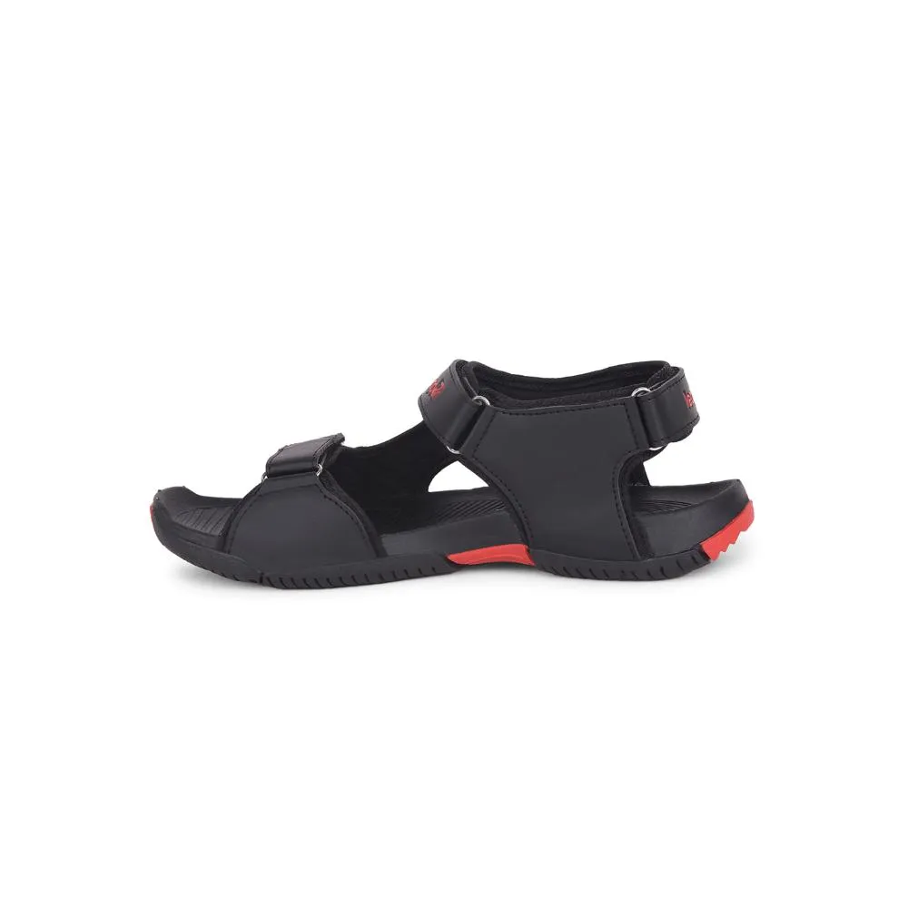 Leap7x Black Sporty Casual Sandal For Men MONACO By Liberty Sandals Song