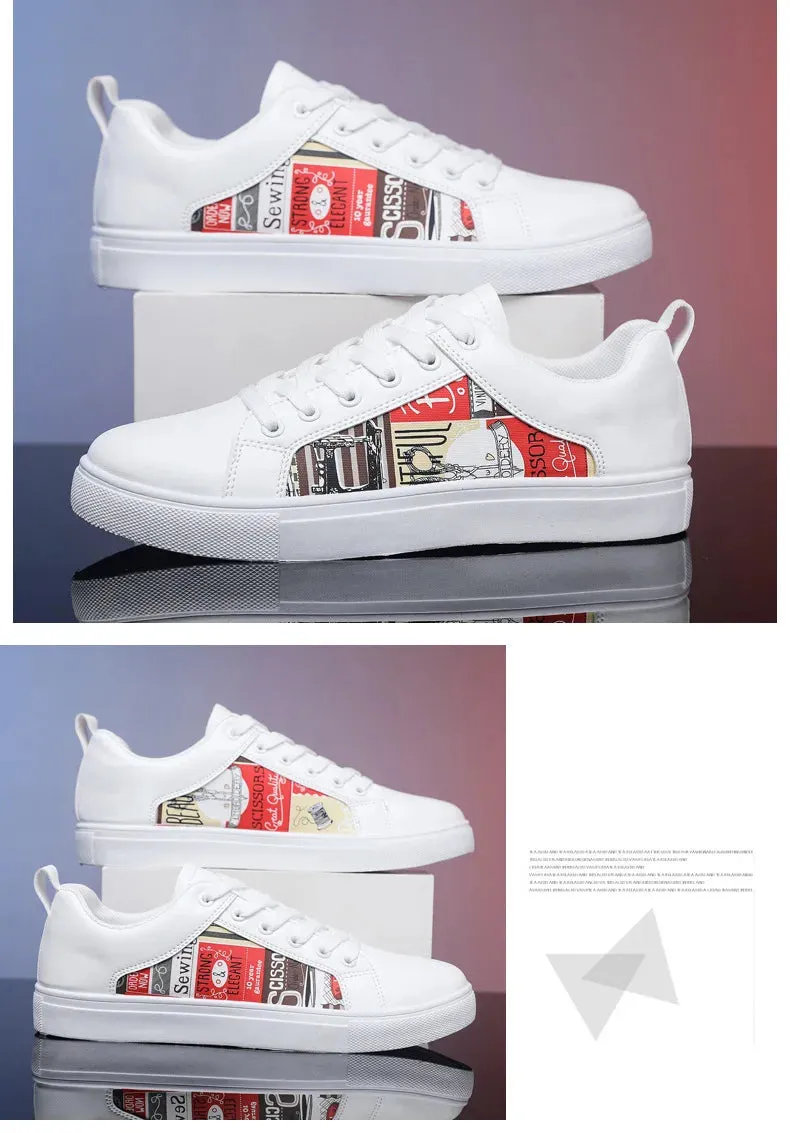 Comfiest Shoes For Flat Feet White Shoes For Men Fashion Korean Male Flat Sneakers Boys Running Shoes Man's Tennis Shoes Large Size 47 48 Students Sneakers